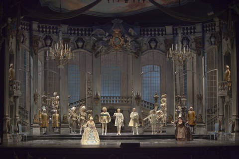 A scene from Act II of Richard Strauss' 'Der Rosenkavalier' at New York Metropolitan Opera. Photo © 2009 Ken Howard