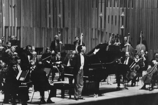 Orrett Rhoden with the London Symphony Orchestra in October 1984