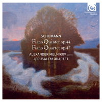 Schumann: Piano Quintet Op 44; Piano Quartet Op 47. Alexander Melnikov, piano. Jerusalem Quartet. © 2012 harmonia mundi sa