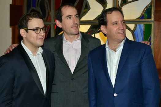 From left to right: Jack Liebeck, Danny Driver and Steven Leas at the Hebrew Melody concert. Photo © 2014 Phillip Cohen