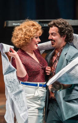 Marie-Ève Munger and Filippo Fontana in Antonio Cagnoni's 'Don Bucefalo' at Wexford Festival Opera. Photo © 2014 Clive Barda