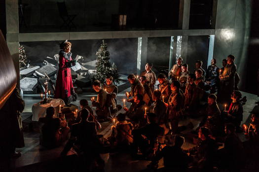 Sinead Mulhern and the cast of Kevin Puts' 'Silent Night' at Wexford Festival Opera. Photo © 2014 Clive Barda