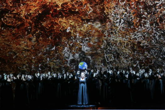   Jennifer Johnston as Gaia in Giorgio Battistelli's new opera 'CO2' at Teatro Alla Scala...</p>
<div class=
