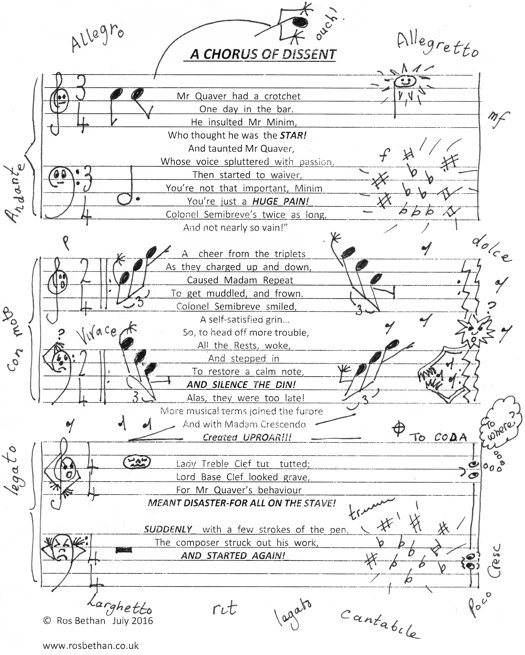 'A Chorus of Dissent'. Poem and artwork © 2016 Ros Bethan