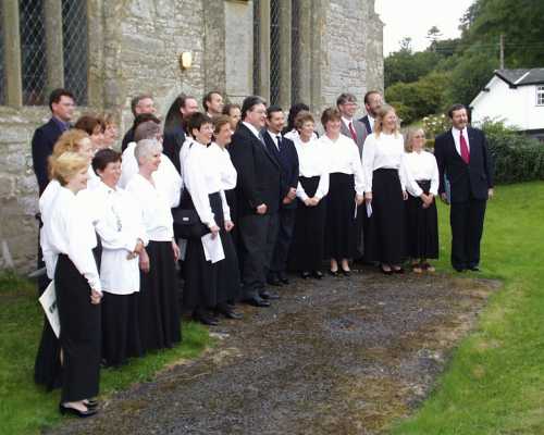 The Canterbury Chamber Choir with George Vass at Old Radnor. Photo copyright (c) 1999 Keith Bramich