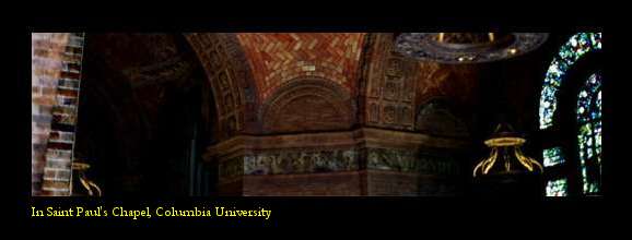 In Saint Paul's Chapel, Columbia University. Photo copyright (c) 1999 Jeff Talman