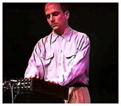 Joshua Fried at the mixer. Copyright (c) 1999 Marilyn Rivchin - all rights reserved