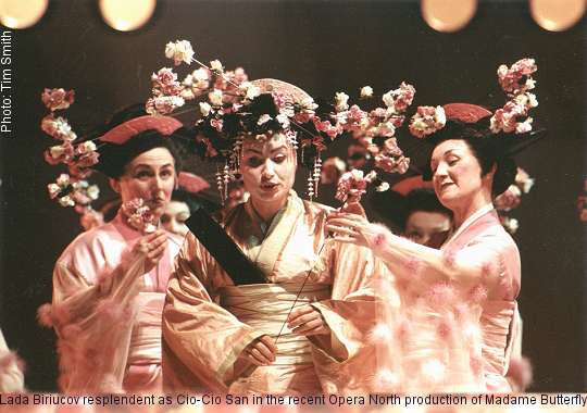 Lada Biriucov resplendent as Cio-Cio San in the recent Opera North production of Madame Butterfly. Photo: Tim Smith