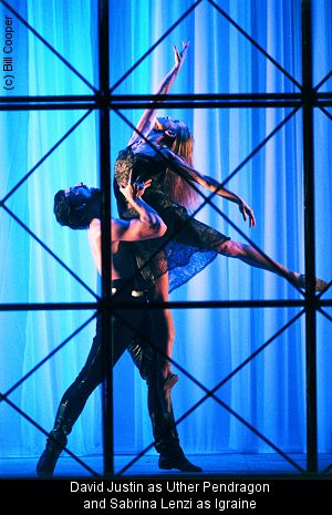 David Justin as Uther Pendragon and Sabrina Lenzi as Igraine in the 2000 BRB production of 'Arthur Pendragon'. Photo: Bill Cooper/BRB