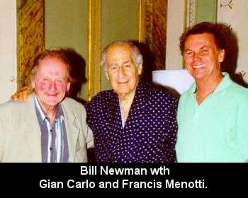 Bill Newman with Gian Carlo and Francis Menotti.