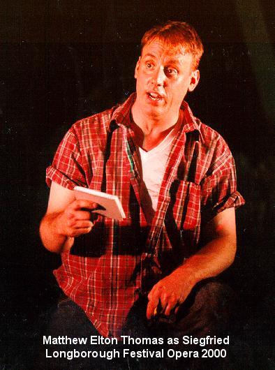 Longborough Festival Opera 2000. Siegfried. Matthew Elton Thomas as Siegfried.