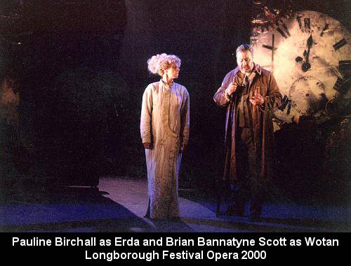 Longborough Festival Opera 2000. Siegfried. Pauline Birchall as Erda and Brian Bannatyne Scott as Wotan.