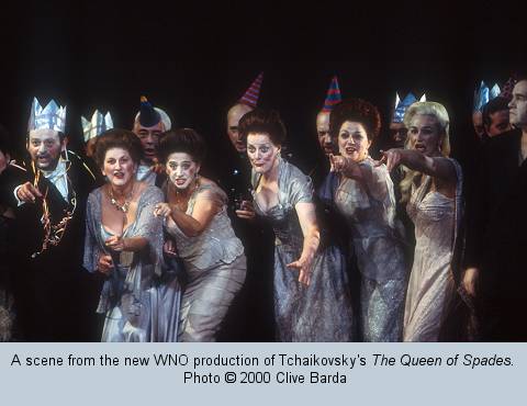 A scene from the new WNO production of Tchaikovsky's 'The Queen of Spades'. Photo (c) 2000 Clive Barda