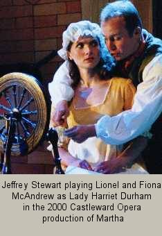 Jeffrey Stewart playing Lionel and Fiona McAndrew as Lady Harriet Durham in the 2000 Castleward Opera production of Martha