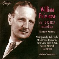 William Primrose - the 1947 RCA recordings (c) 2000 Biddulph Recordings