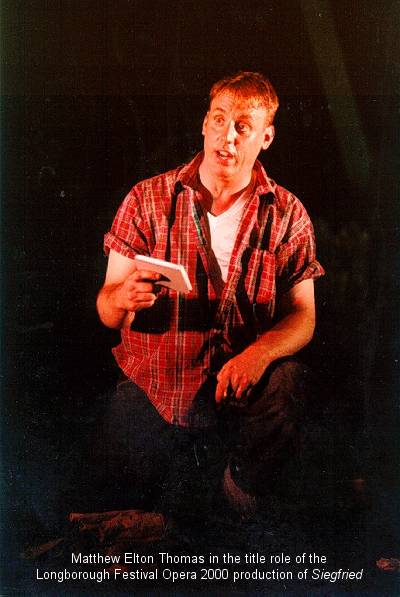 Matthew Elton Thomas in the title role of the Longborough Festival Opera 2000 production of 'Siegfried'.