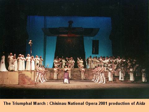 The Triumphal March : Chisinau National Opera 2001 production of Aida.