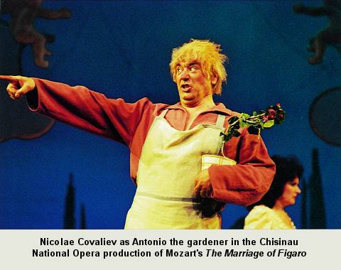 Nicolae Covaliev as Antonio the gardener in the Chisinau National Opera production of Mozart's 'The Marriage of Figaro'