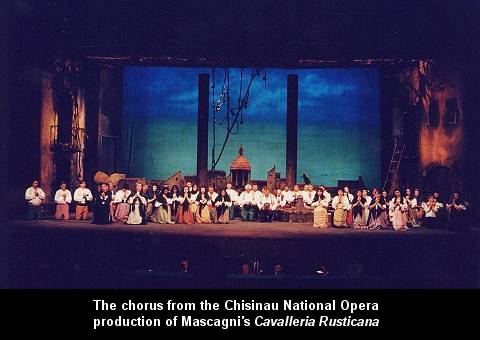 The chorus from the Chisinau National Opera production of Mascagni's 'Cavalleria Rusticana'