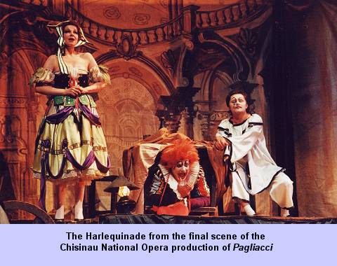 The Harlequinade from the final scene of the Chisinau National Opera production of 'Pagliacci'
