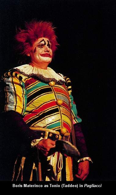 Boris Materinco as Tonio (Taddeo) in 'Pagliacci'