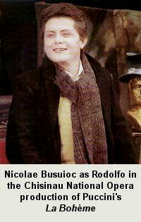 Nicolae Busuioc as Rodolfo in the Chisinau National Opera production of Puccini's 'La Bohème'