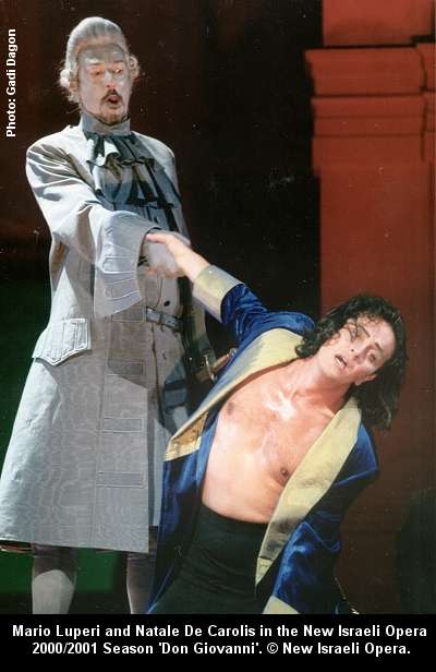 Mario Luperi and Natale De Carolis in the New Israeli Opera 2000/2001 Season 'Don Giovanni'. © New Israeli Opera.