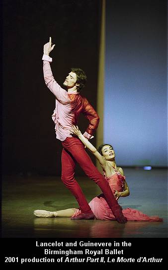 Lancelot and Guinevere in the Birmingham Royal Ballet 2001 production of 'Arthur Part II, Le Morte d'Arthur'