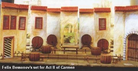 Felix Bessanov's set for Act II of 'Carmen'