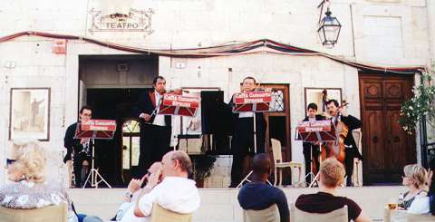 Orchestra at the Café Dansant. Photo: Bill Newman