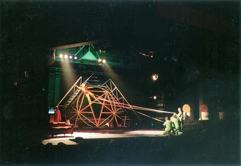 A scene from the Hungarian première of Maxwell Davies' opera 'Resurrection'. Photo © 2001 Andrea Felvégi