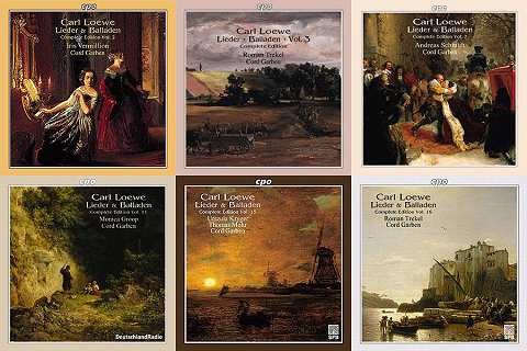 Carl Loewe Lieder & Balladen Complete Edition. CD covers © CPO