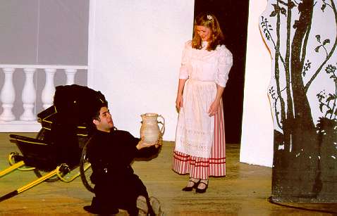 Mark Chaundy as David and Catriona Clark as Suzel in Act II of L'Amico Fritz