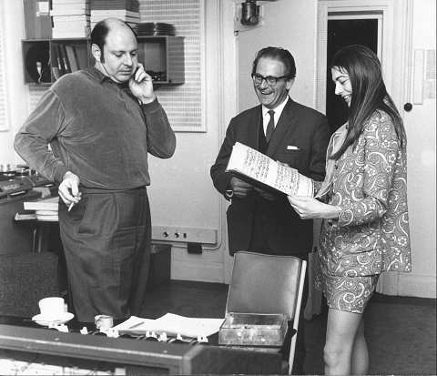 Igor Kipnis, Bill Newman and Janet Osborne (Paul Myers' secretary)
