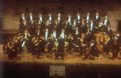 The Amsterdam Baroque Orchestra and Choir with soloists (from left to right) Henriette Feith, Robin Blaze, Jorg Durmuller and Klaus Mertens. Photo: Baris Ustel