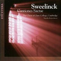Sweelinck: Cantiones Sacrae. © 1998 Etcetera