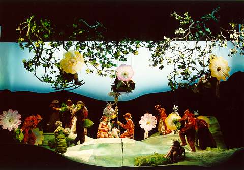 A scene from the 2002 Welsh National Opera revival of Janácek's 'The Cunning Little Vixen'. Photo: Bill Cooper