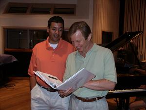 John Bell Young (left) and Michael York in the LA studio. Photo © John DesMarteau