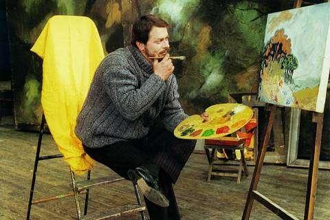 Petru Racovita as Marcello in the 2001 Chisinau National Opera production of Puccini's 'La Bohème'