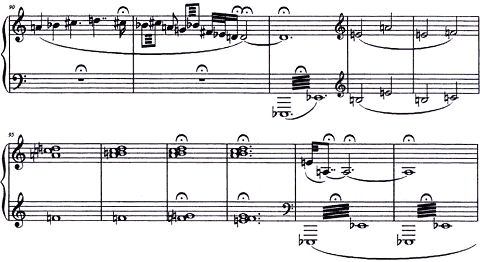 An extract from the score of Keith Barnard's 'Angelic Nocturne'