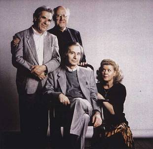 From left to right: Lubotsky, Rostropovich, Alfred and Irina Schnittke