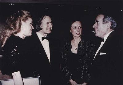 From left to right: Irina Schnittke, Alfred Schnittke, an unidentified lady and Mark Lubotsky