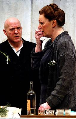 Nigel Robson as Laca and Suzanne Murphy as Kostelnicka in the 2003 Welsh National Opera production of 'Jenufa'. Photo: Clive Barda