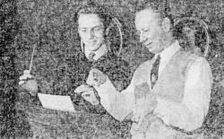 Luciano Chailly instructs his young son Riccardo (left) in the arts of conducting