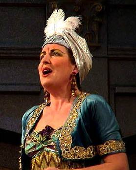 Christine Bunning in the title role of Tom Hawkes' Holland Park Festival production of Cilea's 'Adriana Lecouvreur'. Photo © 2002 Opera Holland Park