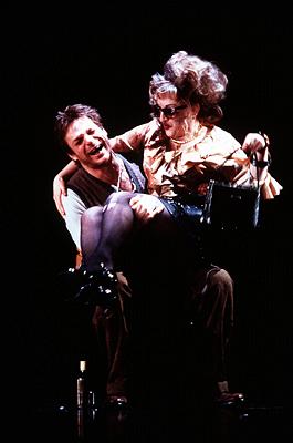 Simon Keenlyside as Papageno with Ailish Tynan as Papagena. Photo © 2003 Catherine Ashmore/Performing Arts Library