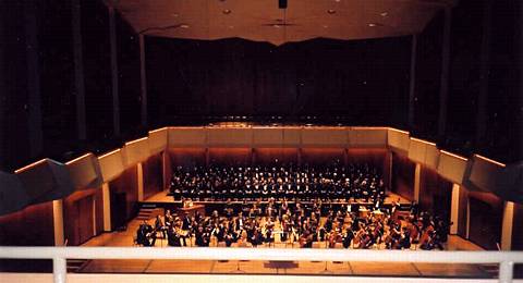 The orchestra and choir at the 'Missa Solemnis' concert.