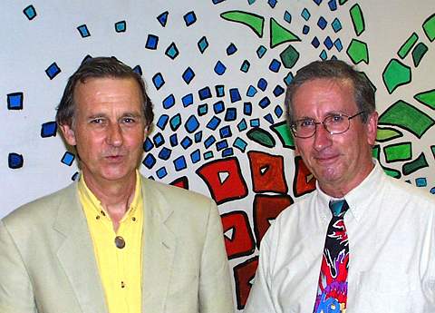 John Metcalf (left) and Stephen Montague at the 2003 Vale of Glamorgan Festival of Music. Photo: Keith Bramich