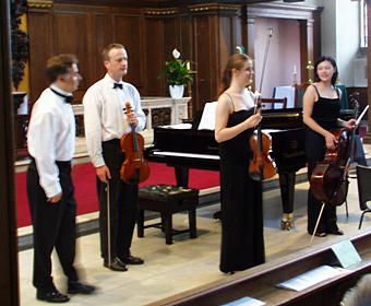 The Miller Piano Quartet at St James's Church, Piccadilly. Photo © 2003 Keith Bramich