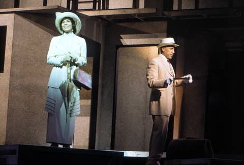 The married couple Paula and Alvaro (Suzanna Guzmán and Hector Vasquez) board the steamer 'El Dorado' for a journey down the Amazon. Photo: George Hixson/Houston Grand Opera